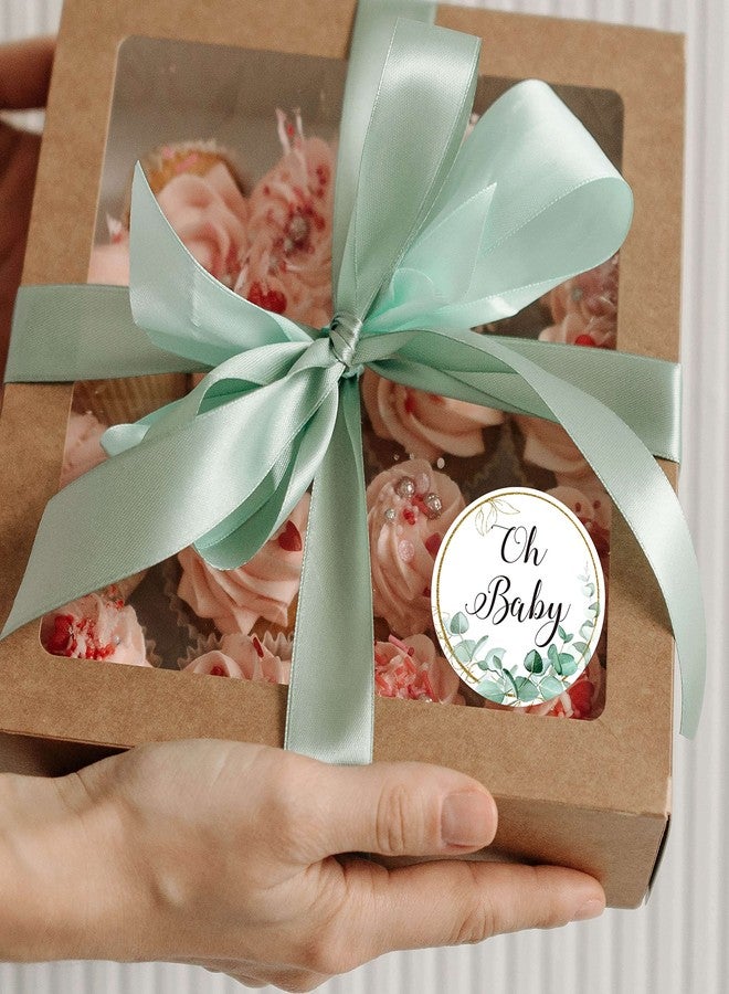 TENTADO 50 Greenery Oh Baby Stickers - Gender Neutral Baby Shower Favors & Thank You Labels (2 Inch) - Image 5